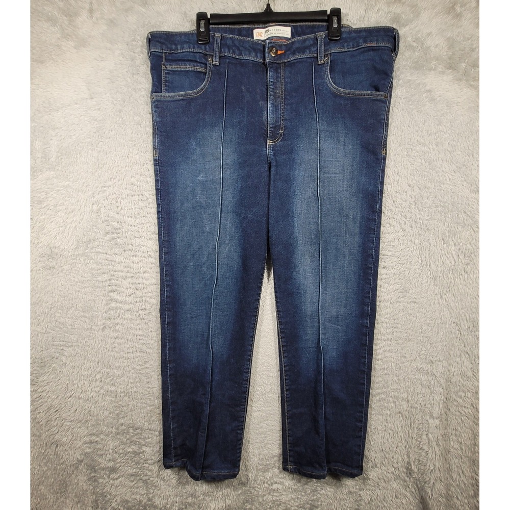 Lee Modern Series Jeans Mens 42x30 Blue Straight Fit Straight Leg 99APWAD L342